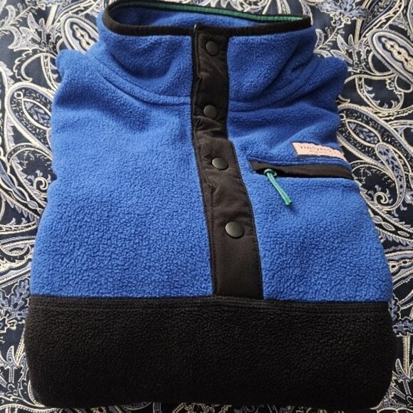 VV Colorblock Harbor Fleece Quarter-Snap - Picture 3 of 5